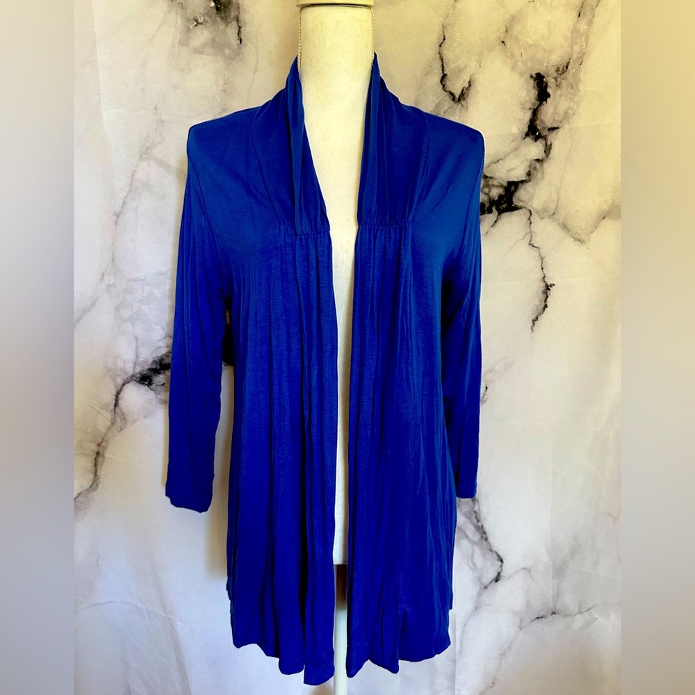 Cobalt blue cardigan by green envelope